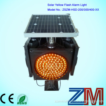 200mm IP65 Amber LED Flashing Solar Traffic Light/Solar Flashing Light Supplier